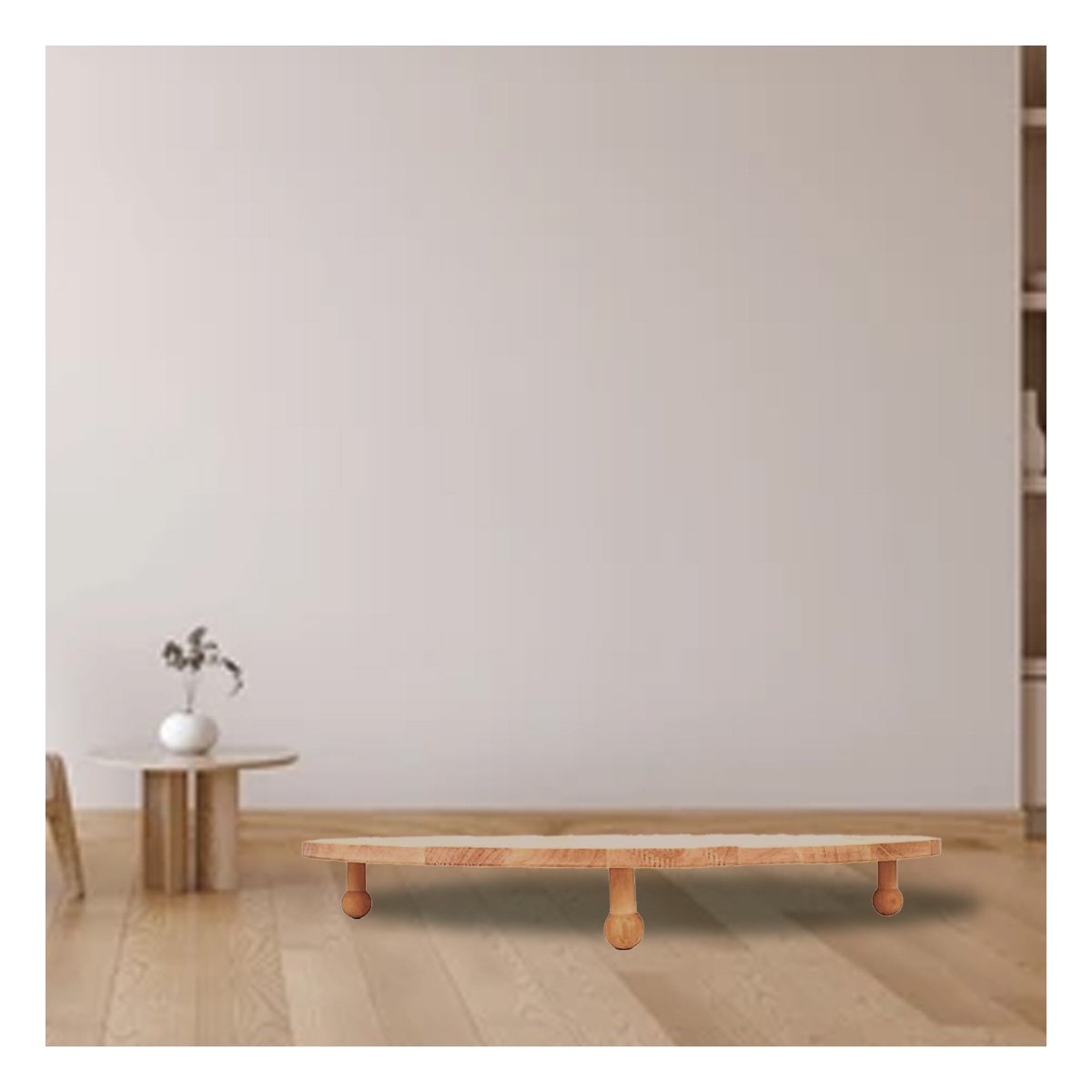 PACK2 ELEMENTO DECORATIVO CIRCULAR DE MADERA CON PATITAS PARA DECORACION DE HOGAR - 5