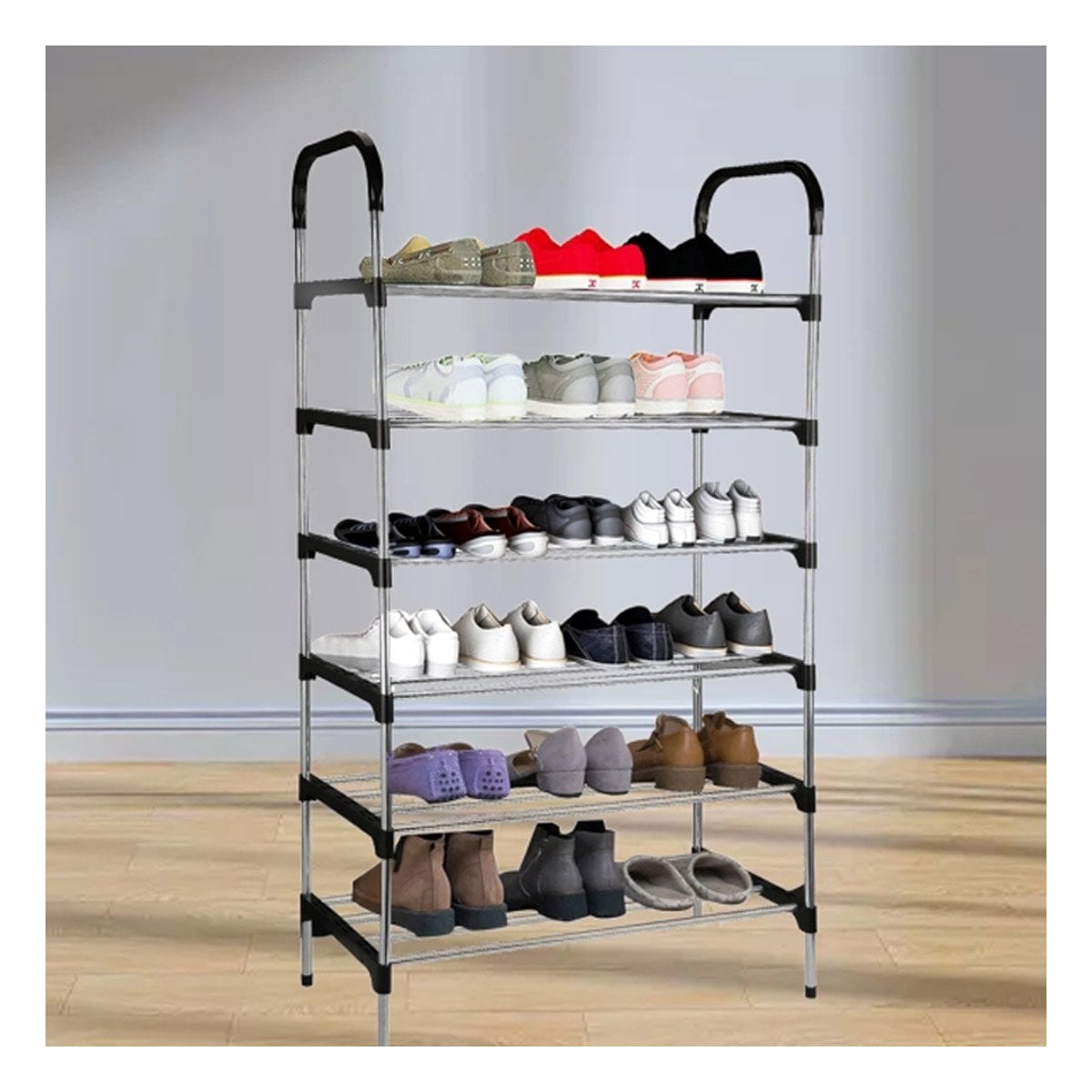 PACK4 ZAPATERO DE TELA COLGANTE PARA MANTENER TODO EL CALZADO NEGRO - 3