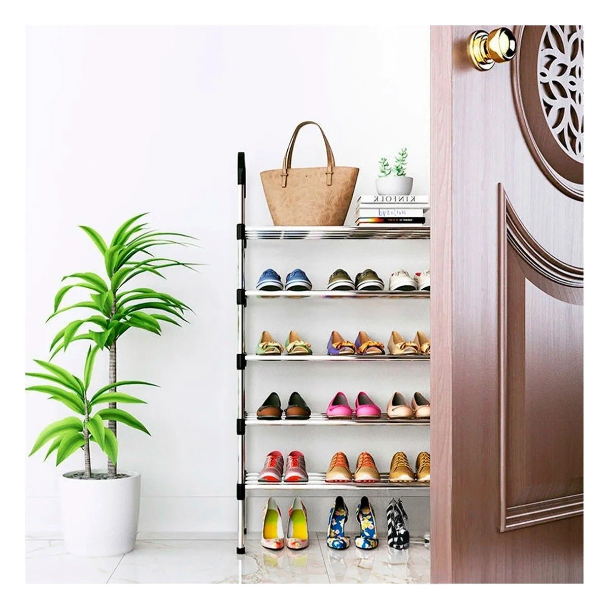 PACK2 PORTA ZAPATOS VERTICAL PARA MANTENER TODO EL CALZADO ORGANIZADO NEGRO - 2