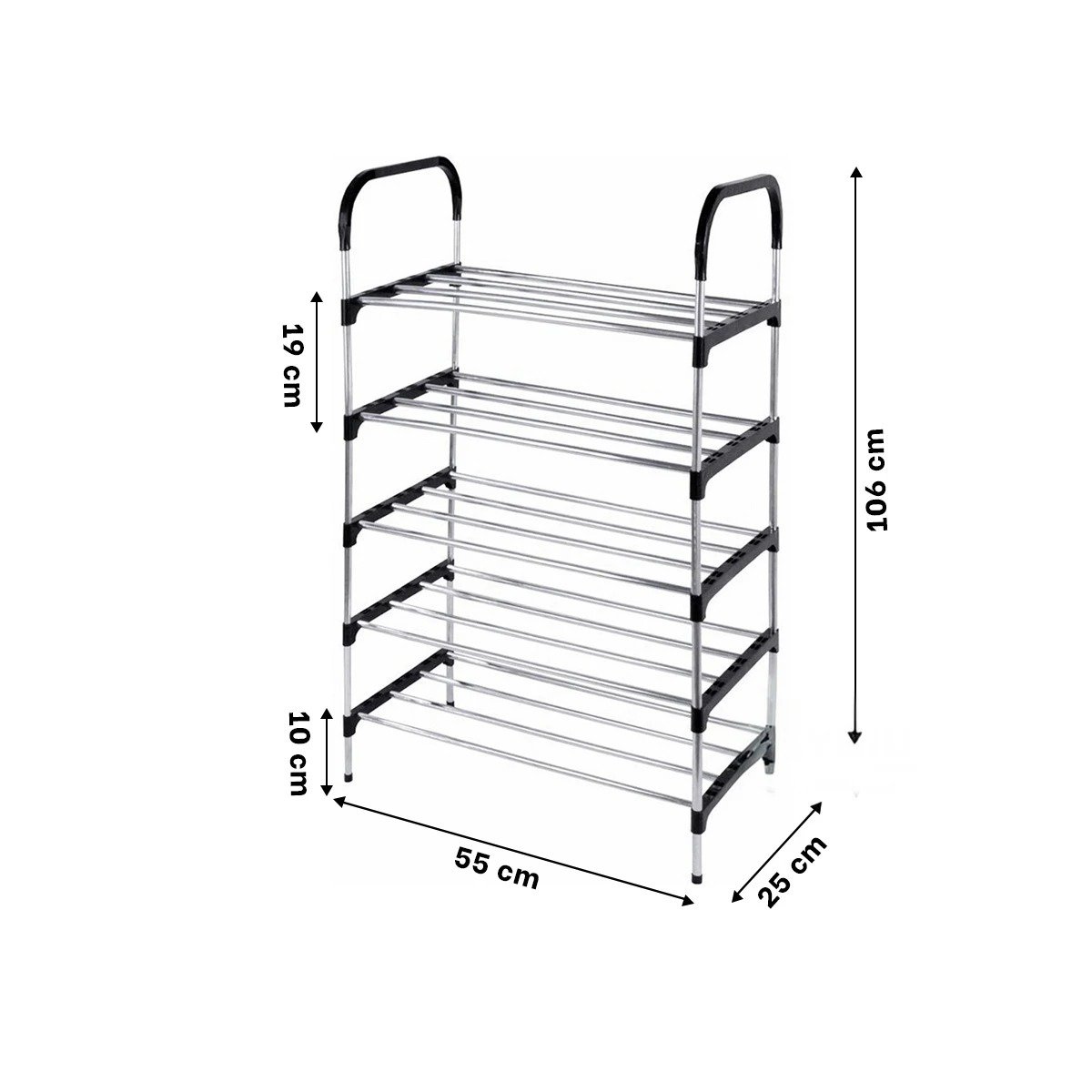 PACK2 PORTA ZAPATOS VERTICAL PARA MANTENER TODO EL CALZADO ORGANIZADO NEGRO - 4