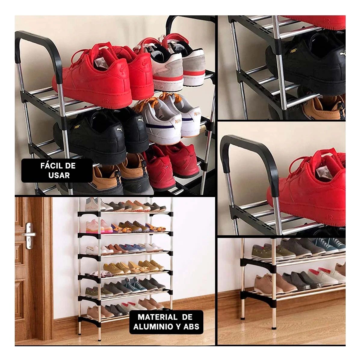 PACK6 CLASIFICADOR VERTICAL DE TELA PARA DORMITORIO Y VESTIDOR NEGRO Y+PAPEL REGALO - 3