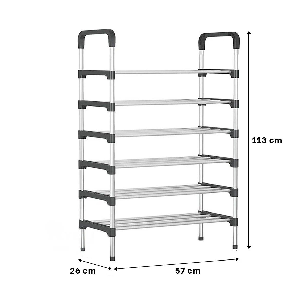 PACK2 ZAPATERO COLGANTE DE TELA PARA DORMITORIO Y USO FAMILIAR NEGRO Y+PAPEL REGALO - 4