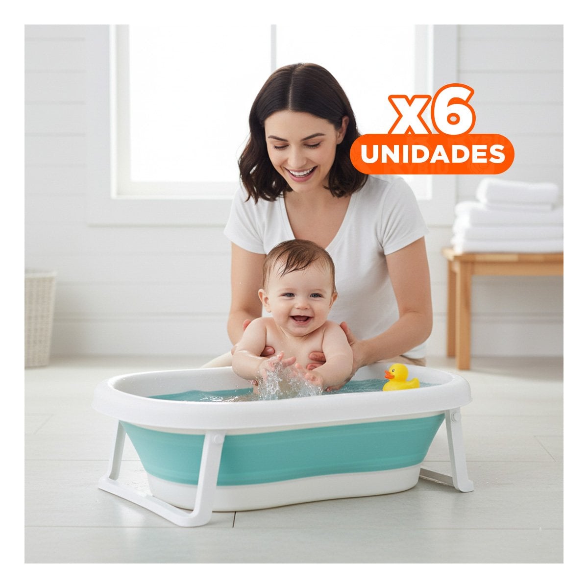 PACK6 CUBO PLEGABLE PARA BEBE VERSATIL, RESISTENTE Y FUNCIONAL VERDE Y+REGALO STICKER - 1