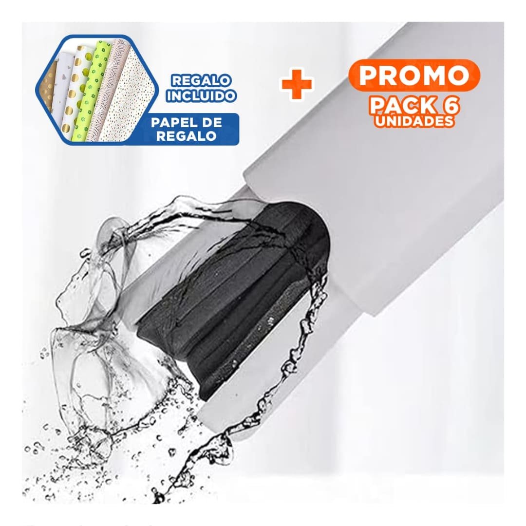 PACK6 ACCESORIO PORTATIL CON 3 CABEZALES DE ALGODON PRACTICO HOGAR BLANCO Y+PAPEL REGALO - 1