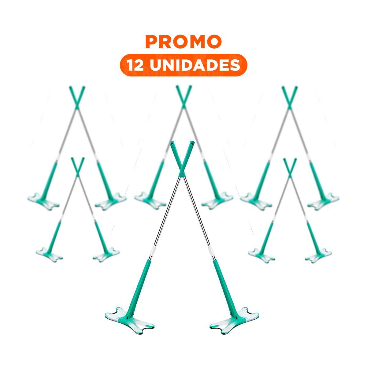 PACK12 FREGADOR MARIPOSA PARA SUELOS DE BALDOSA Y MADERA VERDE Y+REGALO STICKER - 1