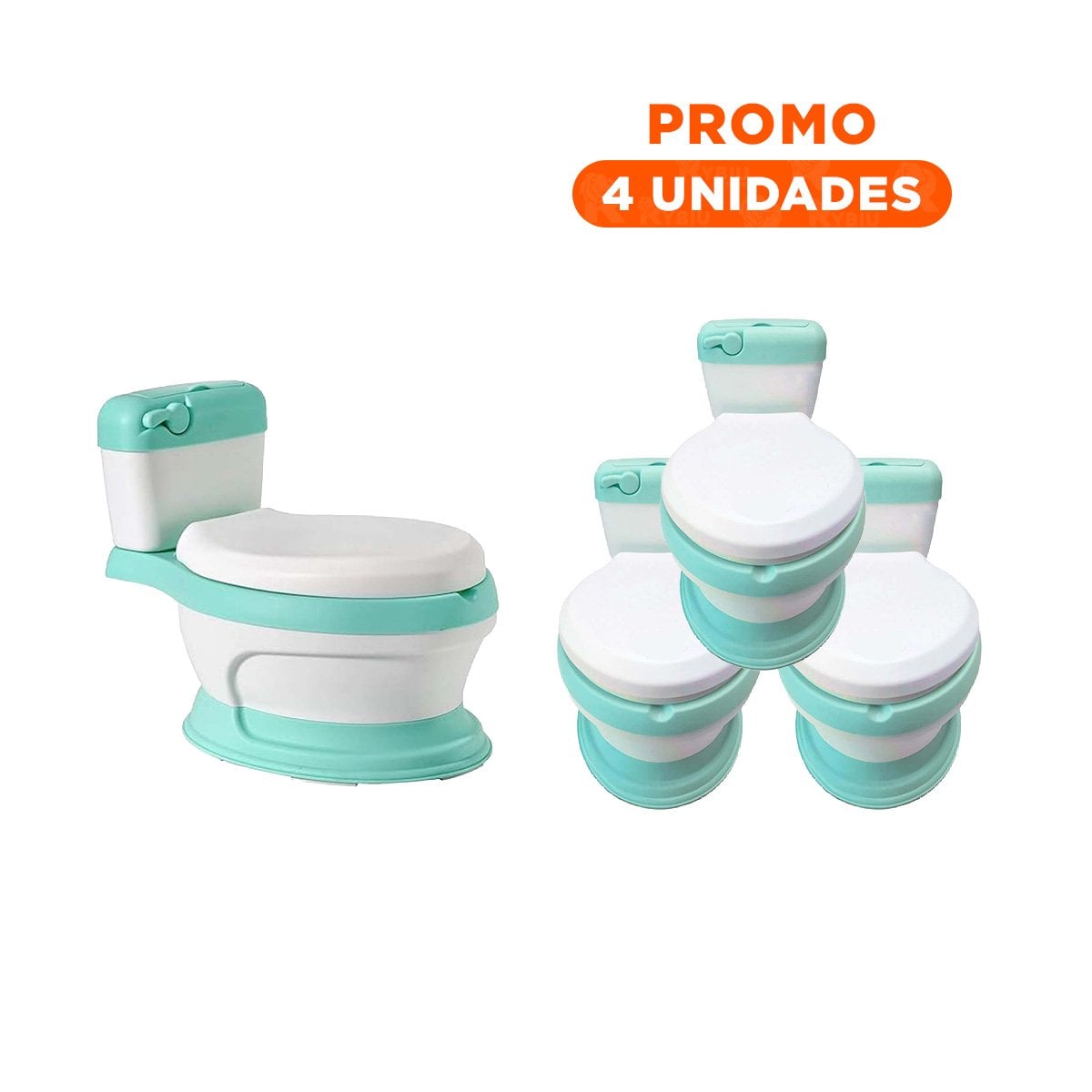PACK4 RESISTENTE INFANTIL VERDE PARA HOGAR CON DISENO ESTABLE Y USO SEGURO Y+REGALO STICKER - 1