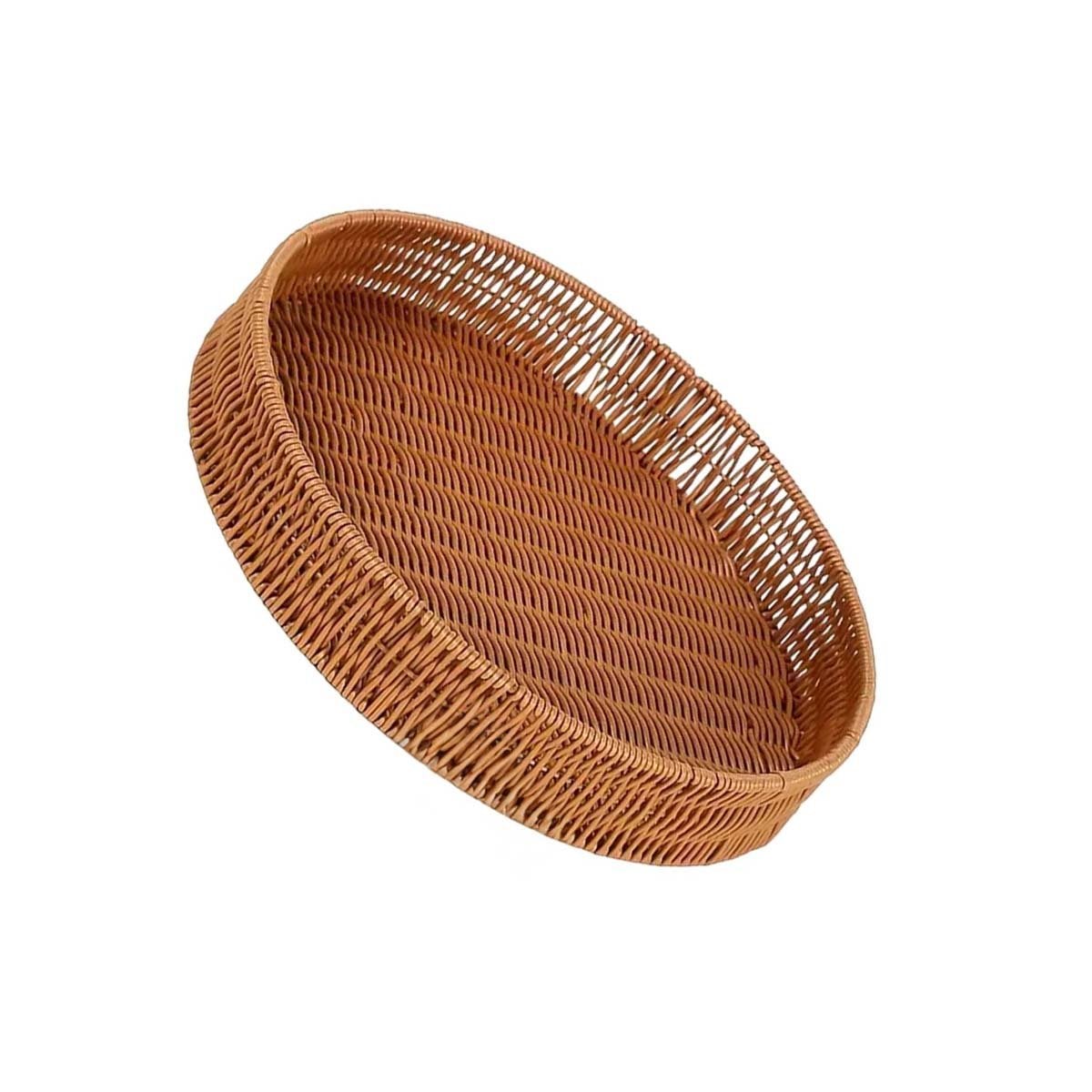 PACK4 CONTENEDOR ORGANIZADOR TEJIDO CIRCULAR 35CM MARRON PARA ESPACIOS DEL HOGAR Y+PAPEL REGALO - 3