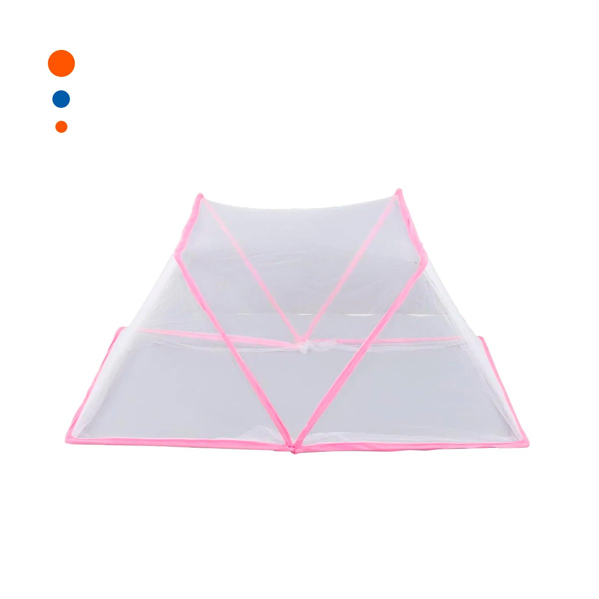 PACK2 MALLA PLEGABLE 130X190CM COMPACTA Y SEGURA Y FACIL DE USAR ROSADO Y+REGALO STICKER - 2