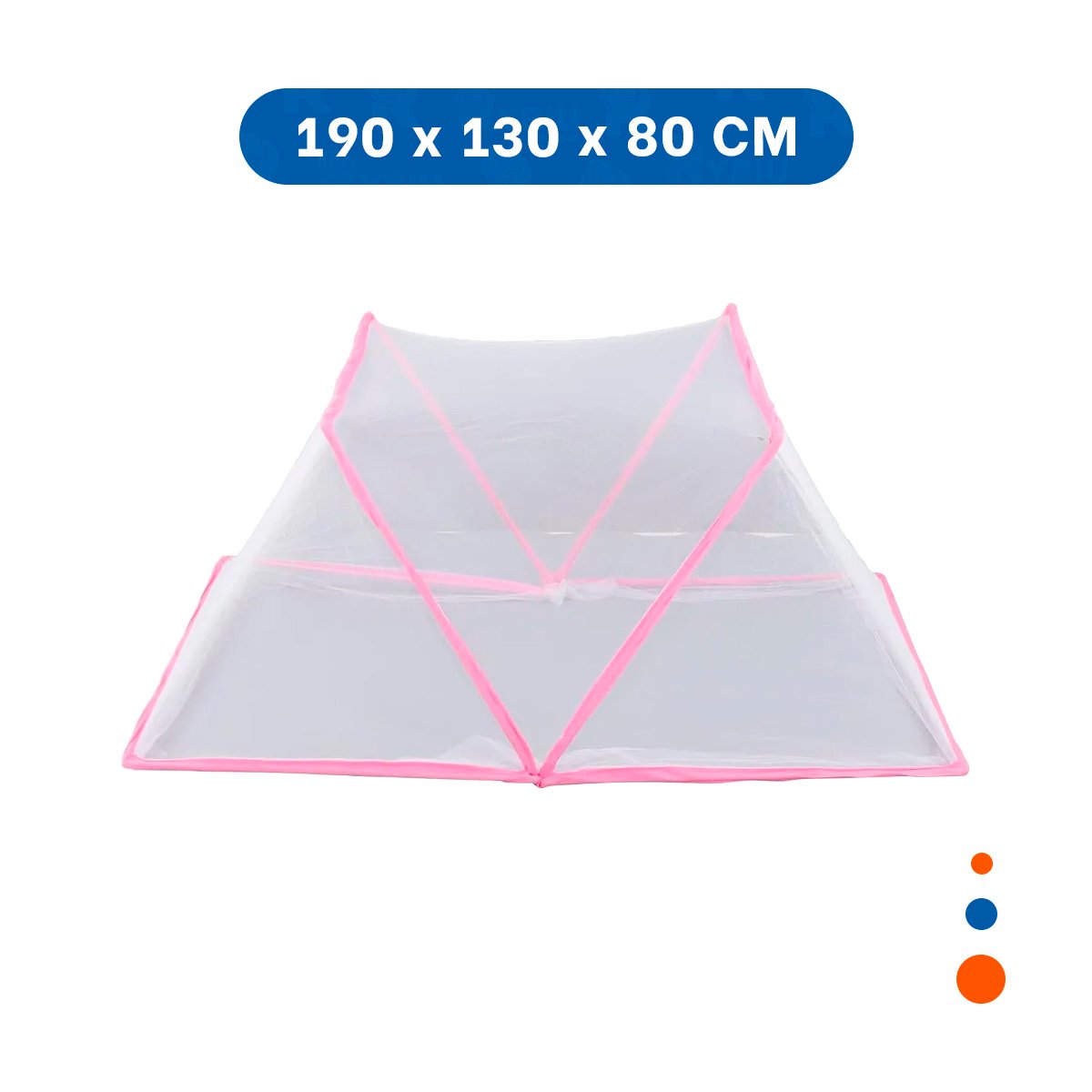 PACK2 MALLA PLEGABLE 130X190CM COMPACTA Y SEGURA Y FACIL DE USAR ROSADO Y+REGALO STICKER - 4
