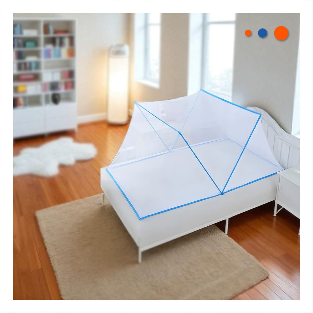 PACK6 PANTALLA PLEGABLE 130X190CM COMPACTA Y SEGURA Y FACIL DE USAR CELESTE Y+PAPEL REGALO - 2