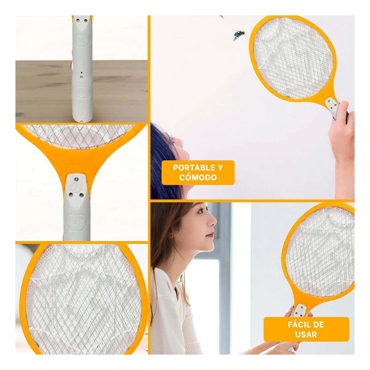 PACK2 INSTRUMENTO MOSQUITERA ELECTRICO PARA ALEJAR INSECTOS ANARANJADO Y+PAPEL REGALO - 3