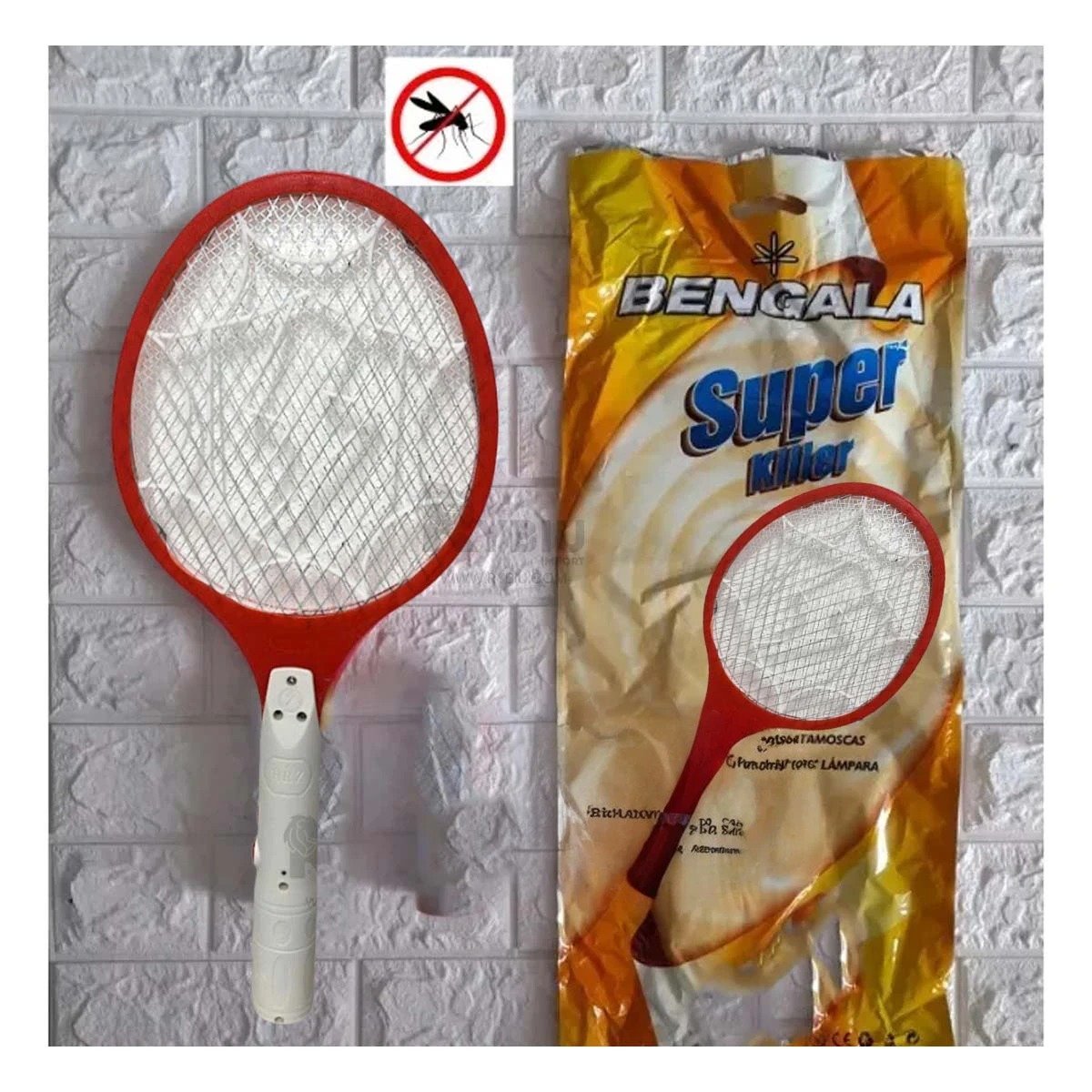 PACK12 RAQUETA MOSQUITERA MULTIFUNCIONAL PARA CAMPING PATIO Y JARDIN ROJO - 5