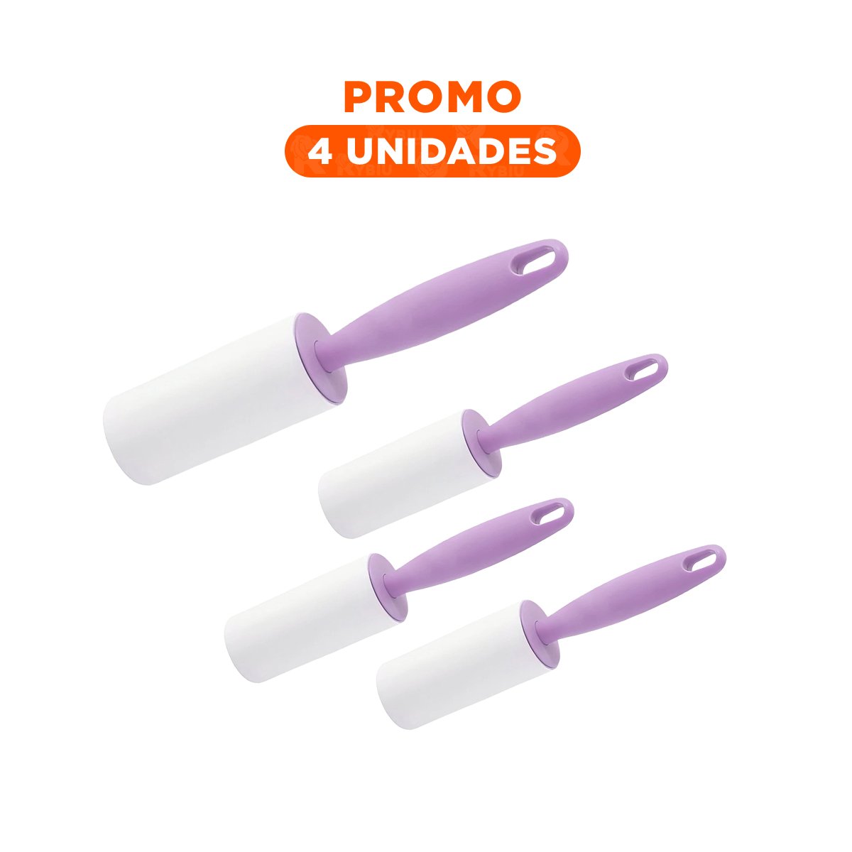 PACK4 SISTEMA QUITA PELUSA EN RODILLO MANUAL PARA PRENDAS LILA PLUS Y+REGALO STICKER - 1