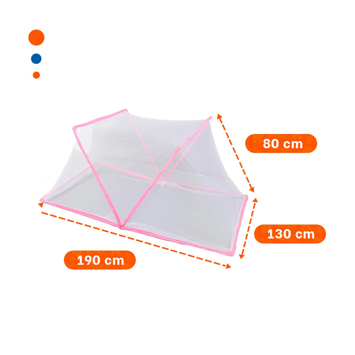 PACK2 MALLA PLEGABLE 130X190CM LIGERA Y PRACTICA Y COMODA ROSADO Y+PAPEL REGALO - 4