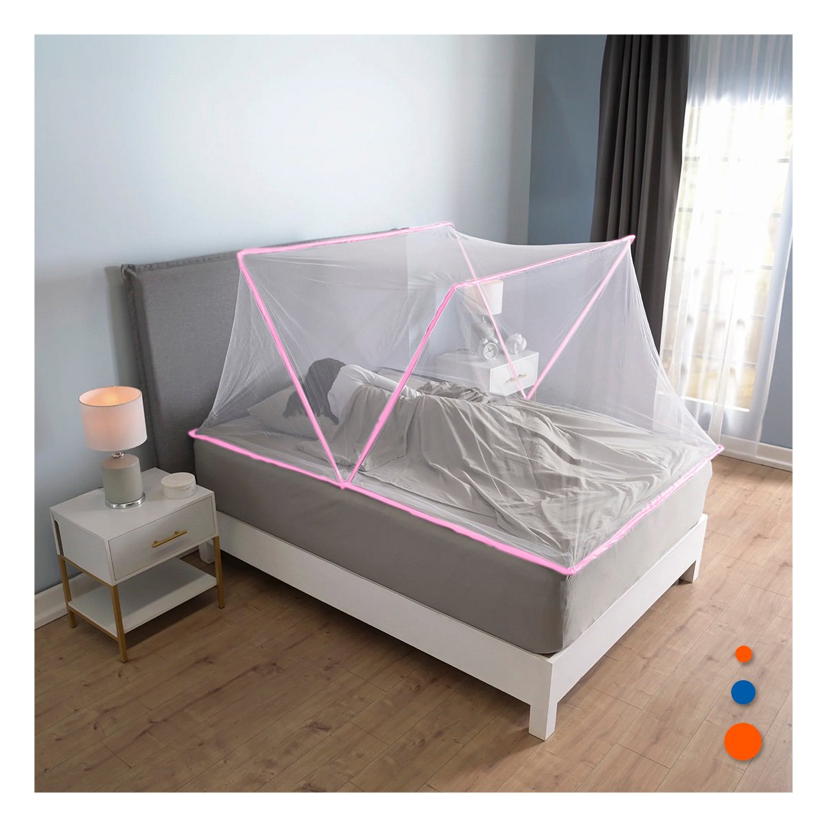PACK2 MALLA PLEGABLE 130X190CM LIGERA Y PRACTICA Y COMODA ROSADO Y+PAPEL REGALO - 5