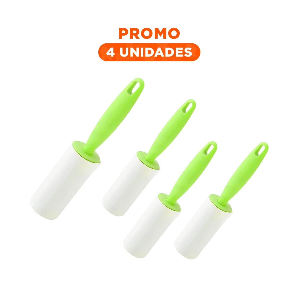 PACK4 SISTEMA QUITA PELUSA EN RODILLO MANUAL PARA PRENDAS VERDE PLUS NUEVO Y+REGALO STICKER - 1