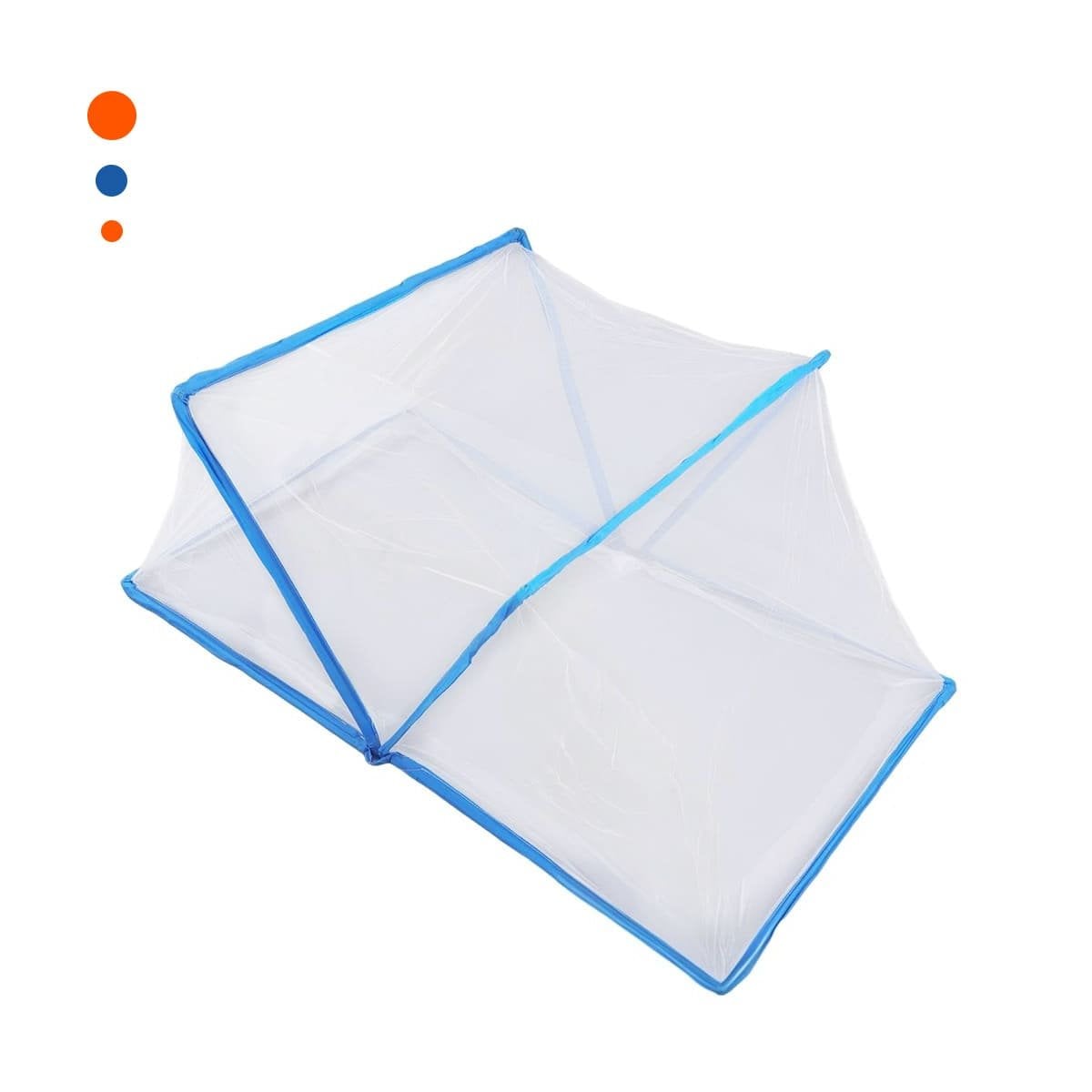 PACK2 MALLA PLEGABLE 130X190CM COMPACTA Y SEGURA Y FACIL DE USAR CELESTE Y+REGALO STICKER - 2
