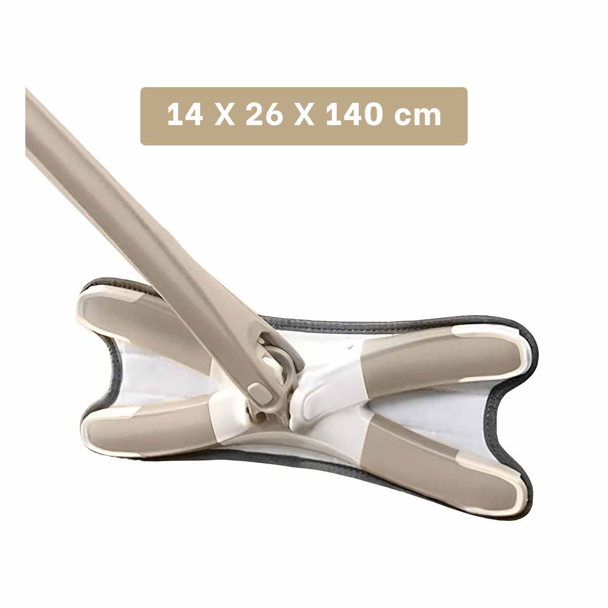 PACK4 FREGONA SUAVE MARIPOSA CON MICROFIBRA PARA ASEO RAPIDO DE PISOS BEIGE Y+REGALO STICKER - 4