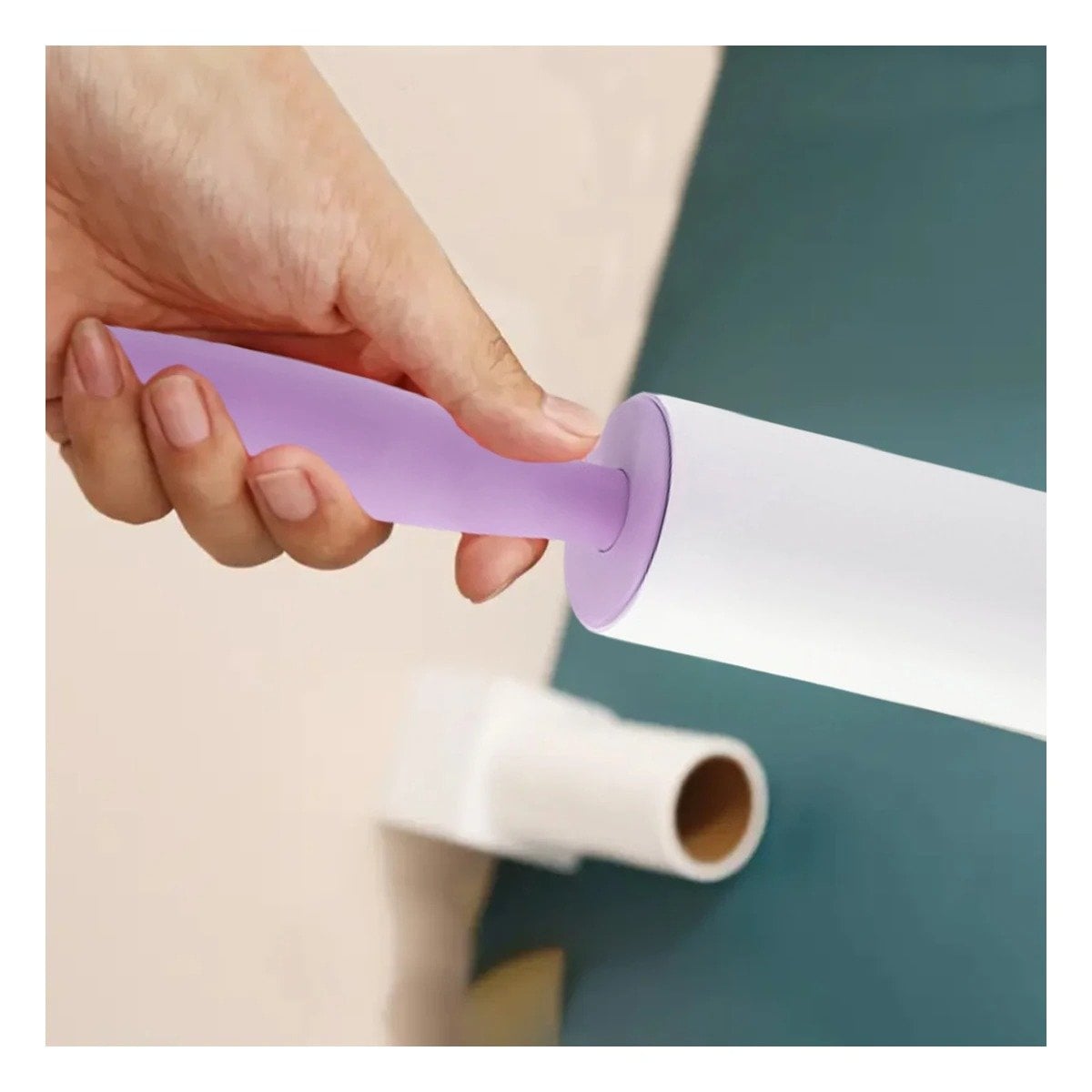 PACK4 SISTEMA QUITA PELUSA EN RODILLO ADHESIVO PARA TELAS LILA MAX Y+PAPEL REGALO - 2