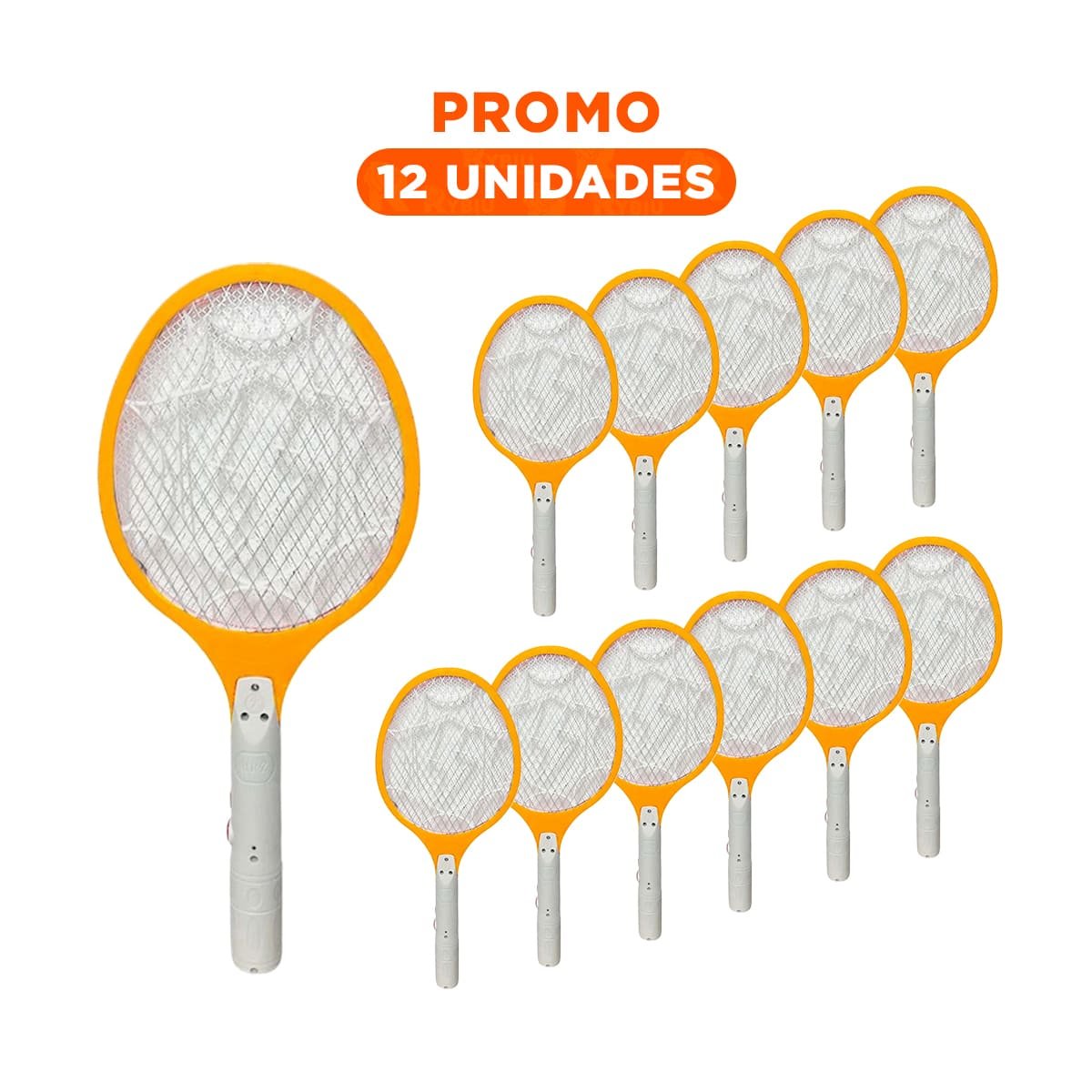 PACK12 ESTRUCTURA MOSQUITERA MANUAL CON FUNCION SEGURA ANARANJADO Y+REGALO STICKER - 1