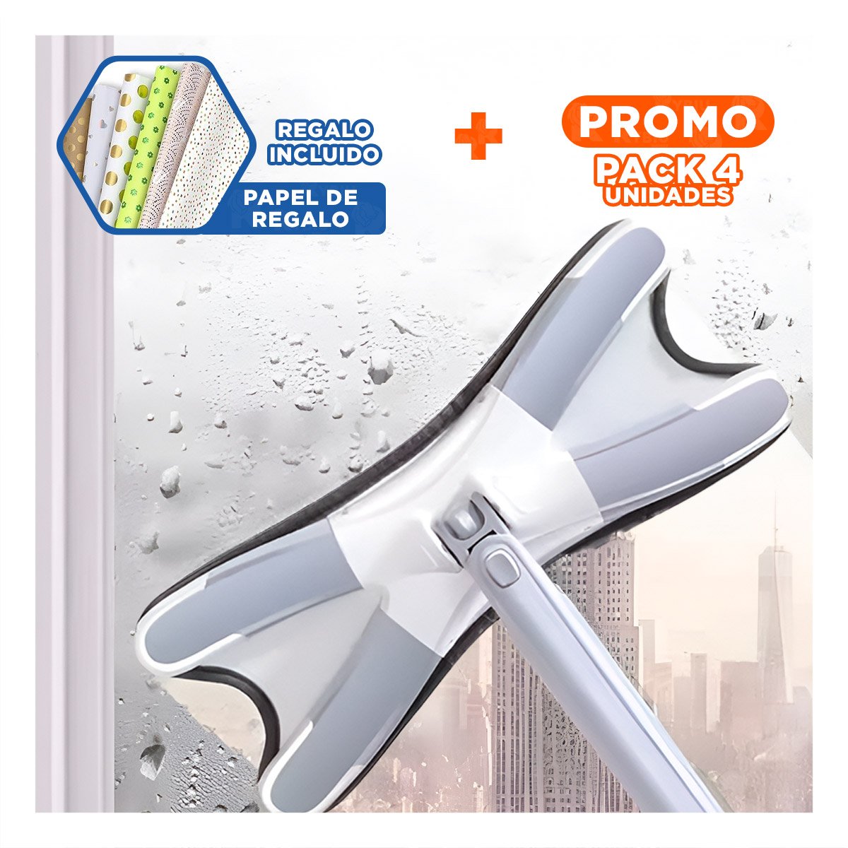 PACK4 TRAPEADOR MARIPOSA DE MICROFIBRA SUAVE Y EFICAZ PLOMO Y+PAPEL REGALO - 1