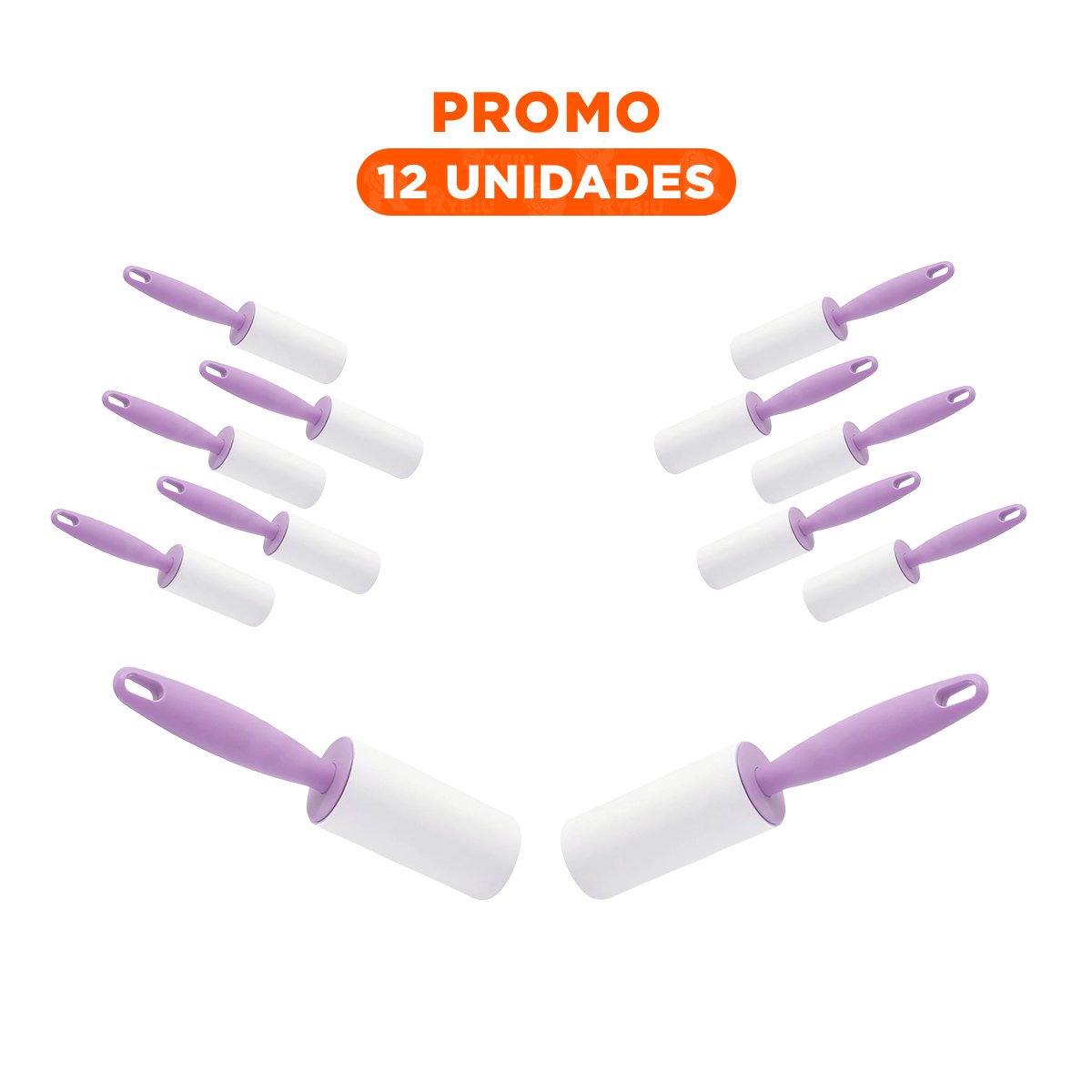 PACK12 RODILLO DE LIMPIEZA PORTATIL PARA QUITA PELUSA EN HOGAR LILA EXTRA Y+REGALO STICKER - 1