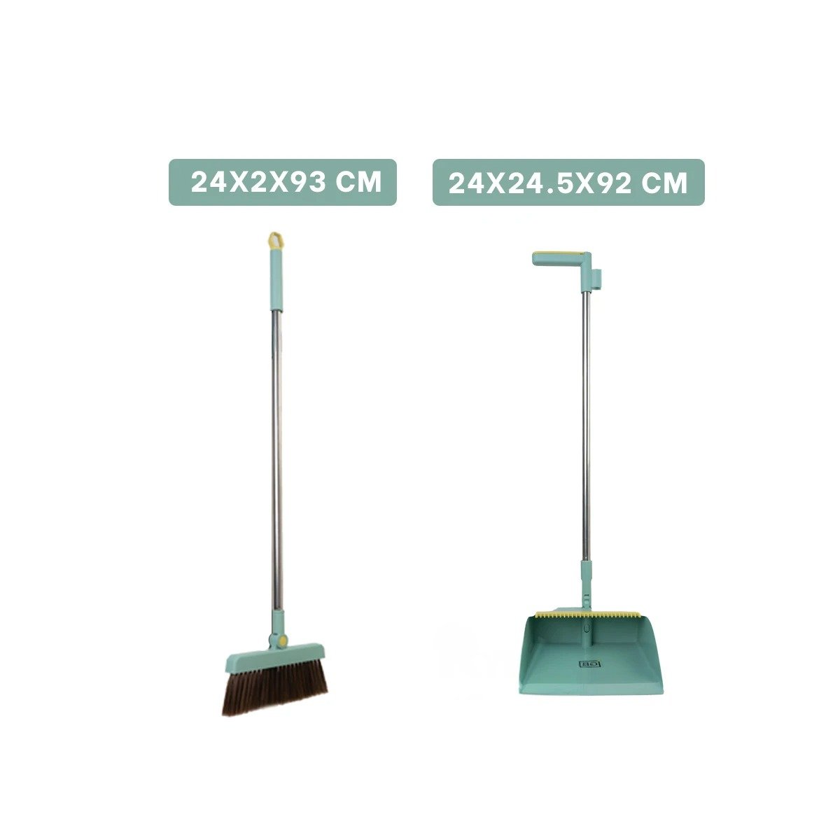 PACK6 ELEMENTO DOMESTICO CON RECOGEDOR VERDE PARA LIMPIEZA DEL HOGAR Y+REGALO STICKER - 4