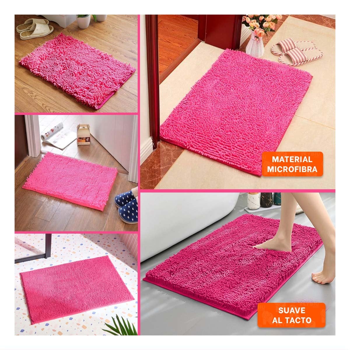 PACK2 COLCHONETA SUAVE MICROFIBRA 40X60CM ROSADO DISENO COMODO Y+PAPEL REGALO - 3