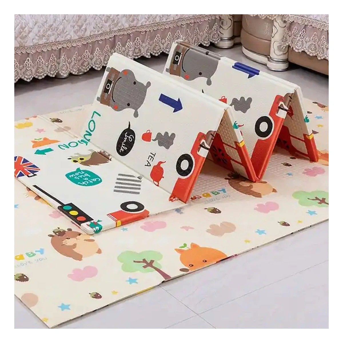 PACK2 TAPETE INFANTIL DE DECORACION HOGAR PARA CASA SALA DORMITORIO SUAVE Y+PAPEL REGALO - 2