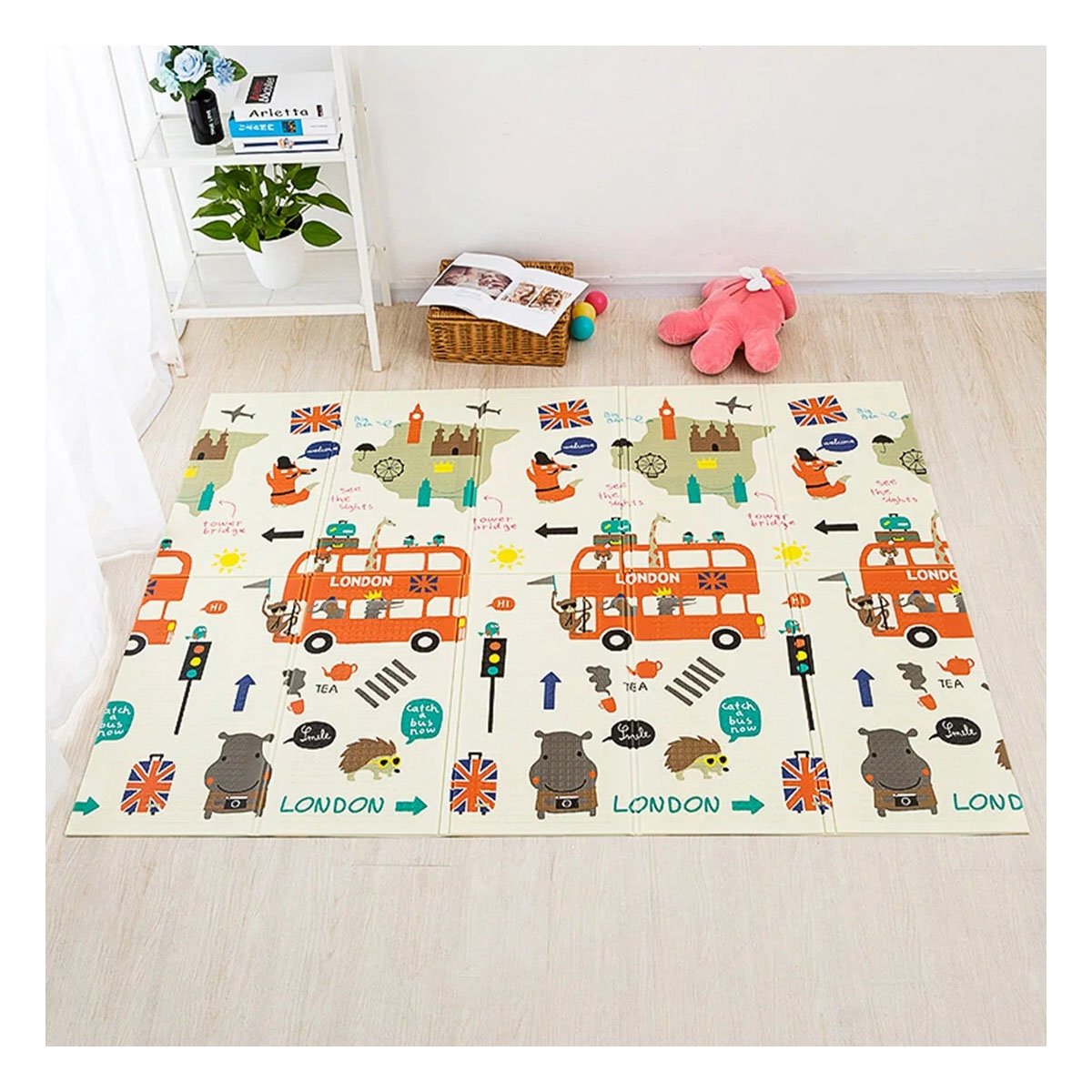 PACK2 TAPETE INFANTIL DE DECORACION HOGAR PARA CASA SALA DORMITORIO SUAVE Y+PAPEL REGALO - 5