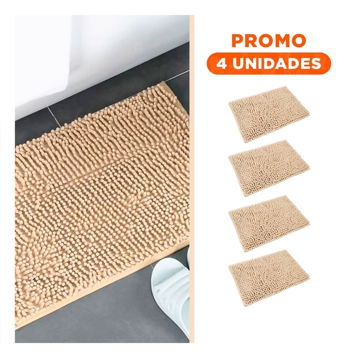 PACK4 COBIJA DECORATIVA MICROFIBRA 40X60CM CREMA MATERIAL RESISTENTE Y LIGERO Y+REGALO STICKER - 1