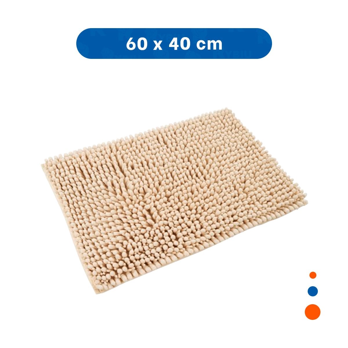 PACK12 TAPIZ DECORATIVO MICROFIBRA 40X60CM CREMA MATERIAL RESISTENTE Y LIGERO Y+PAPEL REGALO - 4