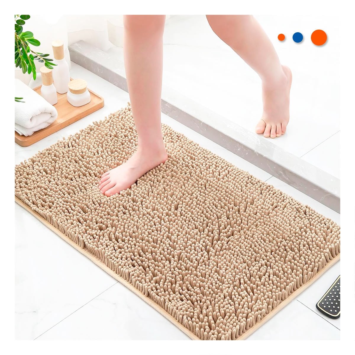 PACK12 TAPIZ DECORATIVO MICROFIBRA 40X60CM CREMA MATERIAL RESISTENTE Y LIGERO Y+PAPEL REGALO - 5