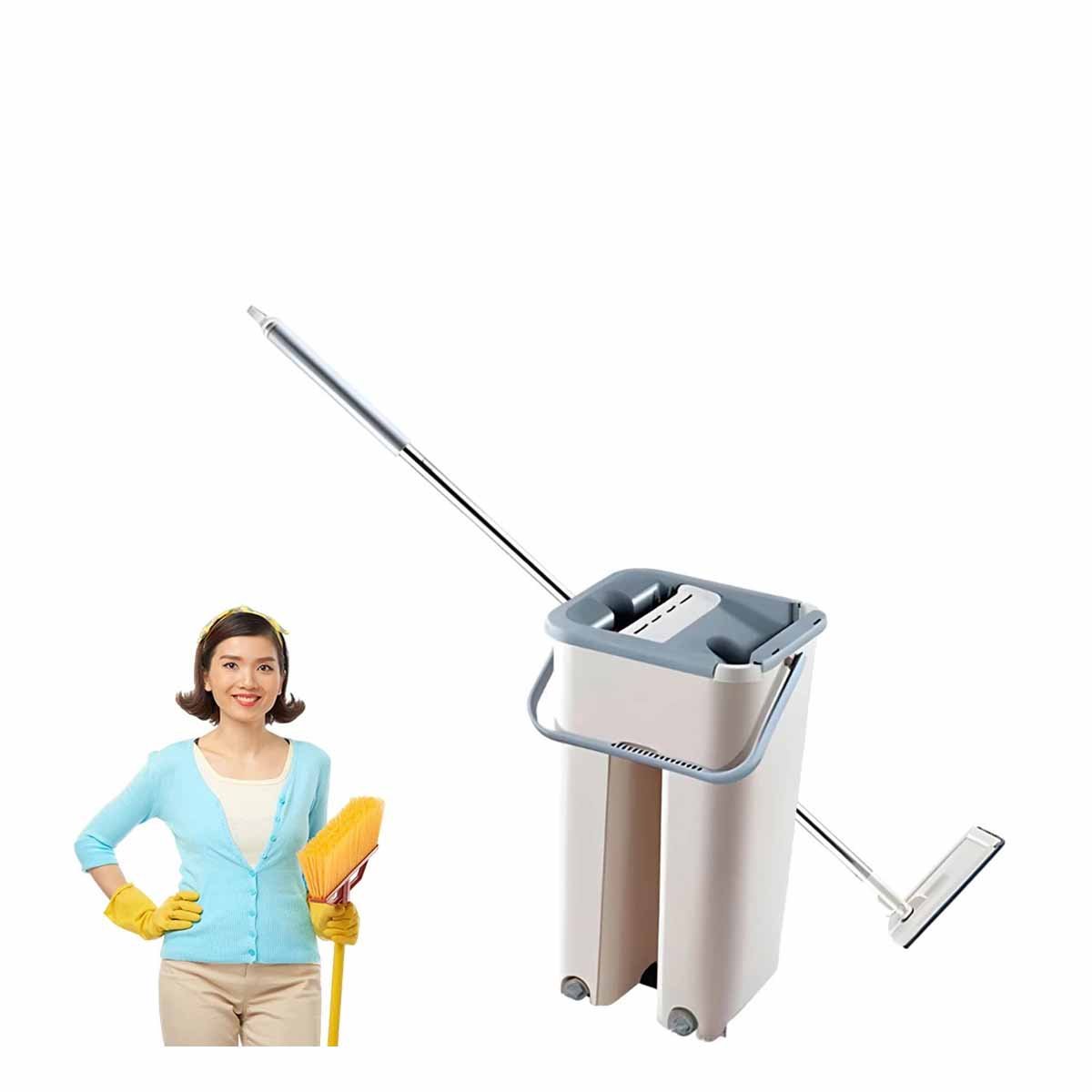 PACK6 TRAPEADOR RAPIDO 360 CON BALDE CENTRIFUGADOR PARA LIMPIEZA DE HOGAR GRIS Y+REGALO STICKER - 2