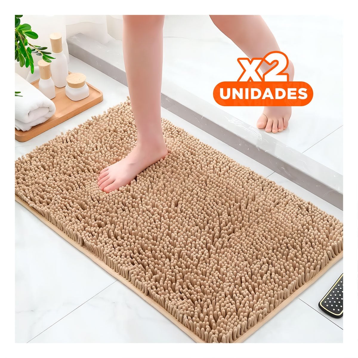PACK2 COLCHONETA LIGERA MICROFIBRA 40X60CM CREMA FUNCIONAL Y SUAVE PARA CASA Y+REGALO STICKER - 1