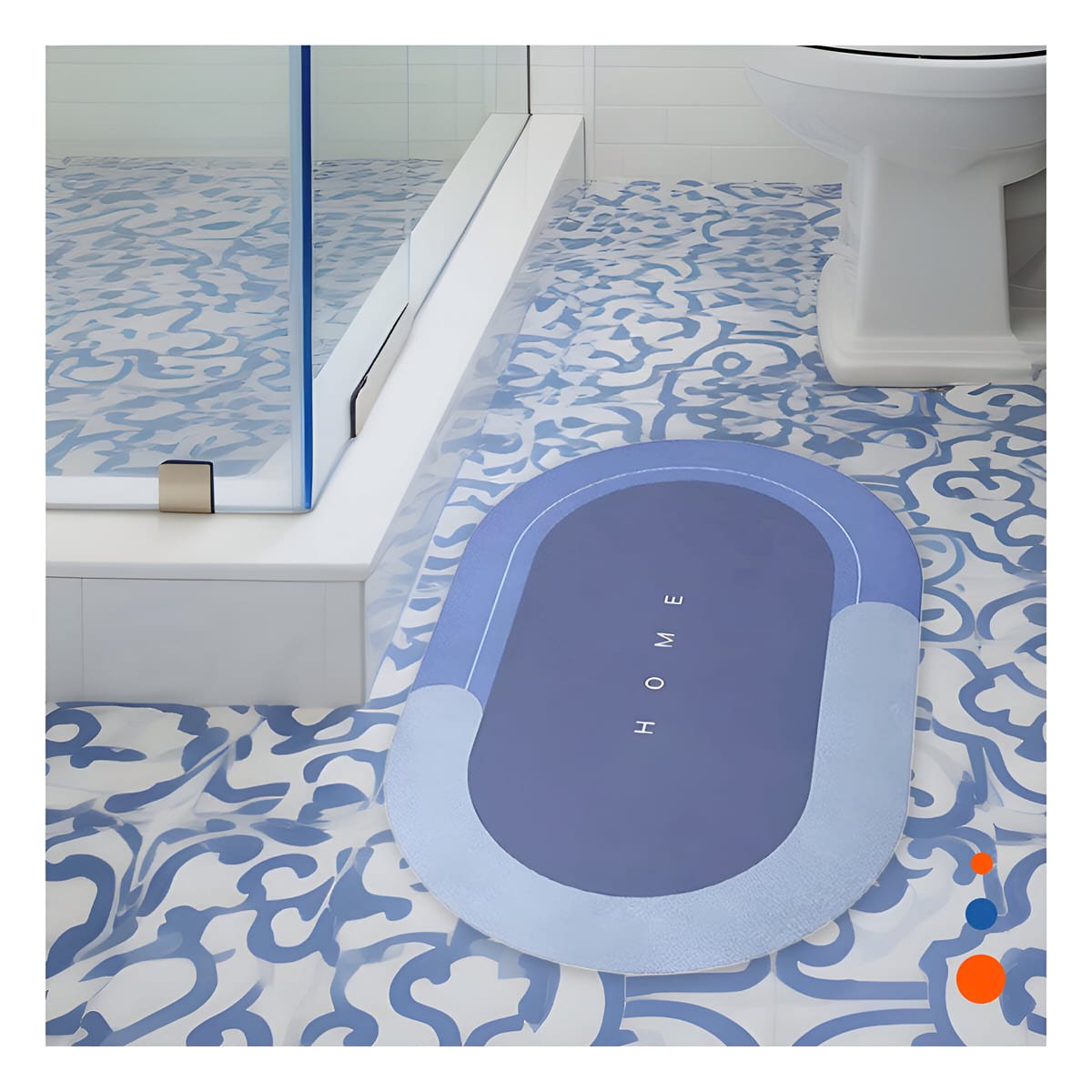PACK2 ALFOMBRILLA LIGERA HOME AZUL ACERO FUNCIONAL Y SUAVE PARA CUALQUIER AREA Y+REGALO STICKER - 3