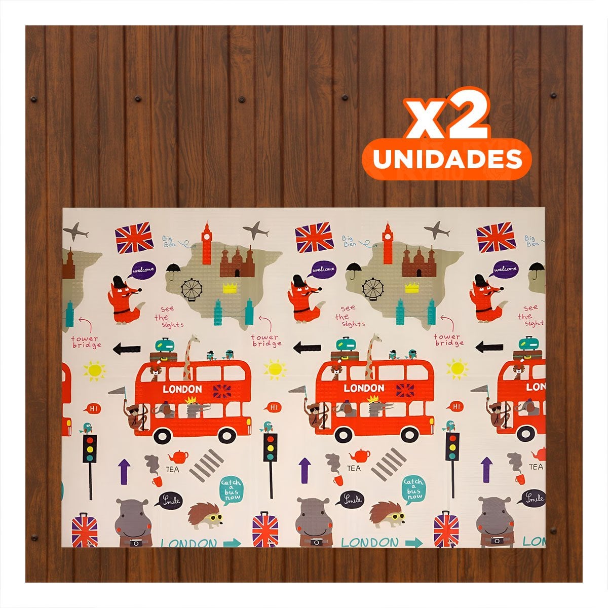 PACK2 ESTERA INFANTIL DE DECORACION HOGAR PARA CASA SALA DORMITORIO SUAVE Y+REGALO STICKER - 1