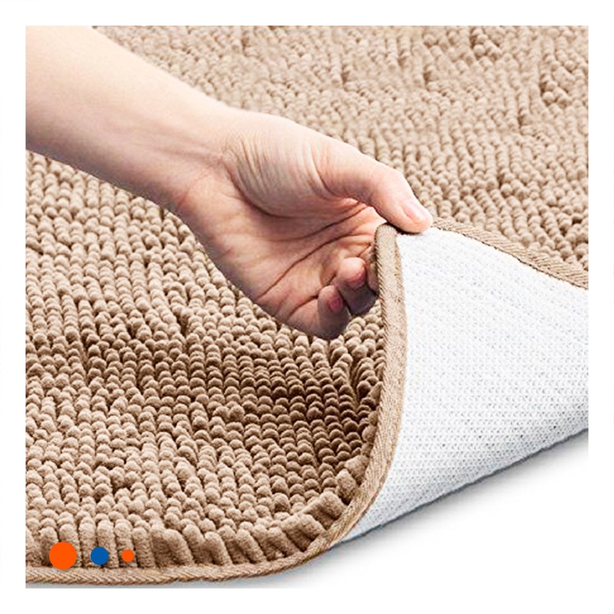 PACK12 TAPIZ COMODO MICROFIBRA 40X60CM CREMA FORMATO RECTANGULAR PERFECTO Y+REGALO STICKER - 3