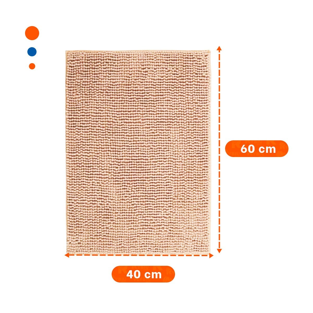 PACK12 TAPIZ COMODO MICROFIBRA 40X60CM CREMA FORMATO RECTANGULAR PERFECTO Y+REGALO STICKER - 4