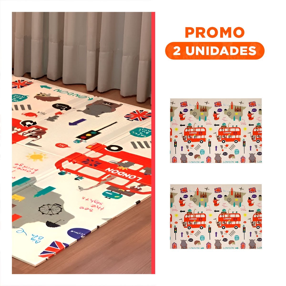 PACK2 CARPETA SUAVE DE DECORACION PARA CASA SALA DORMITORIO INFANTIL HOGAR - 1