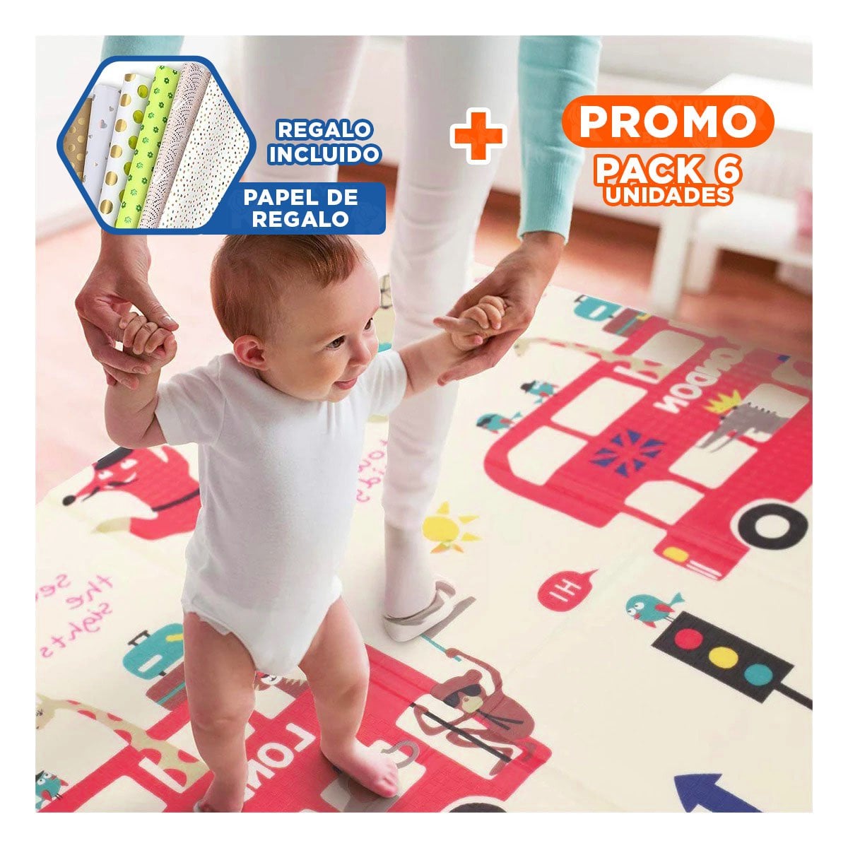 PACK6 ESTERA MODERNA DE DECORACION PARA HOGAR CASA SALA DORMITORIO SUAVE Y+PAPEL REGALO - 1