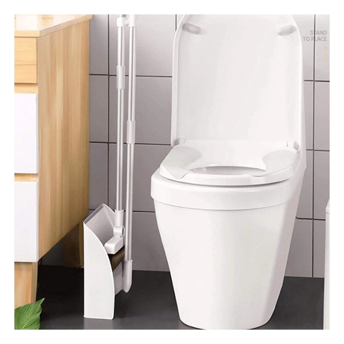 PACK4 SOPORTE MAGICO CON RECOGEDOR PARA LIMPIEZA ORDENADA DE CASA BLANCO LIVIANO - 2