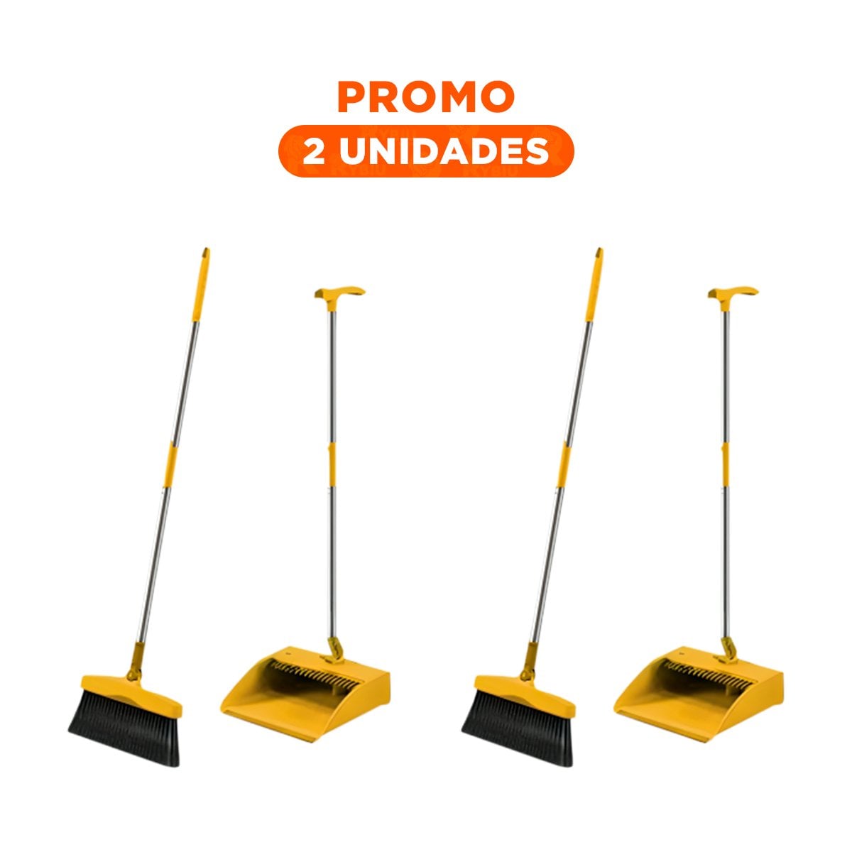 PACK2 UTENSILIO DE LIMPIEZA CON ESCOBA Y RECOGEDOR FACIL DE MANEJAR - 1