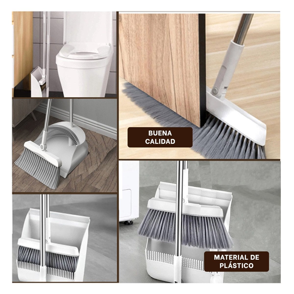 PACK6 COMPLEMENTO MAGICO CON RECOGEDOR PARA LIMPIEZA CONTINUA DE CASA BLANCO Y+PAPEL REGALO - 3