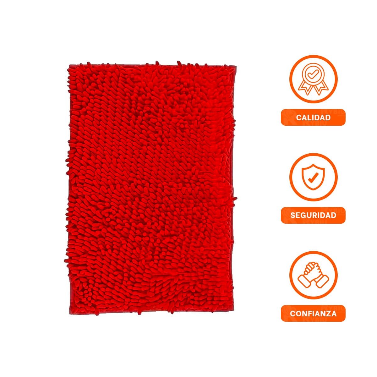 PACK12 TAPIZ COMODO MICROFIBRA 40X60CM ROJO FORMATO RECTANGULAR PERFECTO Y+REGALO STICKER - 2