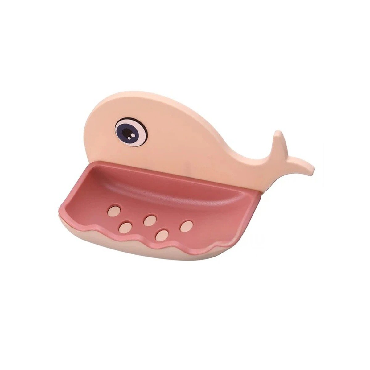 PACK12 ACCESORIO BALLENA PORTA JABON DISENO DIVERTIDO INFANTIL HOGAR ROSADO Y+REGALO STICKER - 2