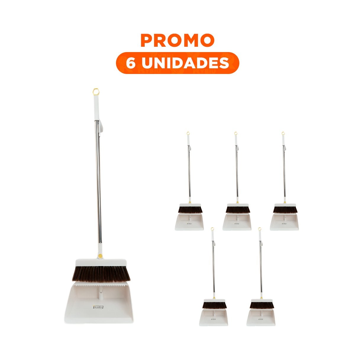 PACK6 EQUIPO DE LIMPIEZA COMPACTO Y FACIL DE USAR PARA BARRER RAPIDO BLANCO - 1