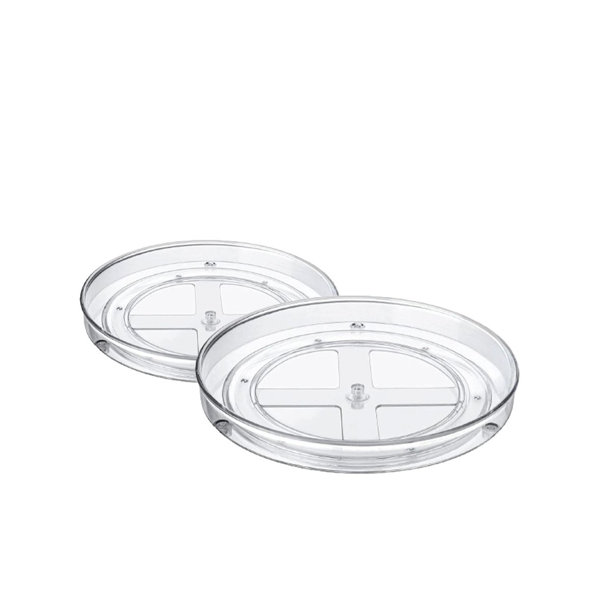 PACK2 CONTENEDOR GIRATORIO PRACTICO 29X3.5CM PARA COCINA TRANSPARENTE Y+REGALO STICKER - 2