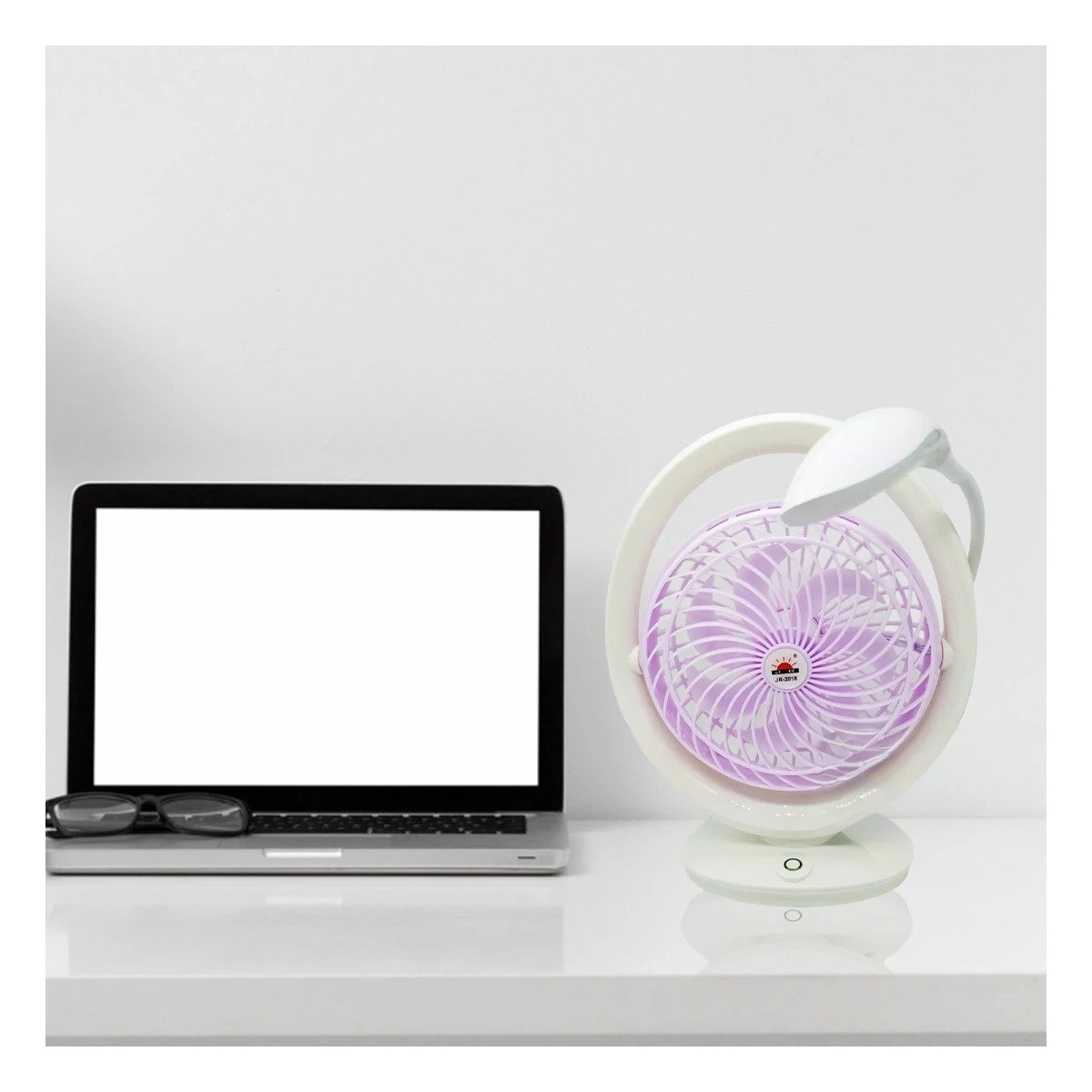 PACK6 SOPLADOR COMPACTO RECARGABLE CON ILUMINACION DE MESA 3 VELOCIDADES LILA Y+PAPEL REGALO - 5