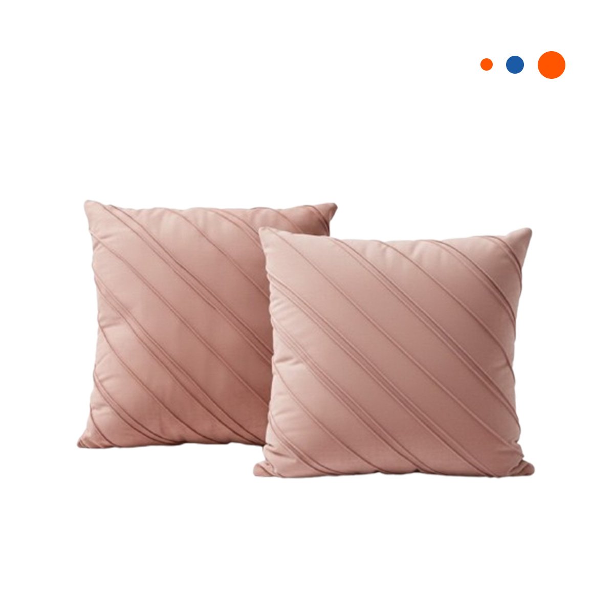 PACK4 FUNDA PARA ALMOHADA DE TERCIOPELO Y DIAGONALES EN COLOR ROSADO CLARO YPAPEL REGALO - 3